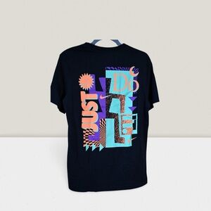 Vintage 90s Nike Black T-Shirt – Neon Graphic Back